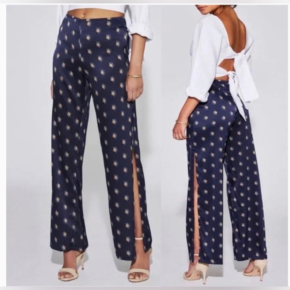 Sir the label silk high slit pants